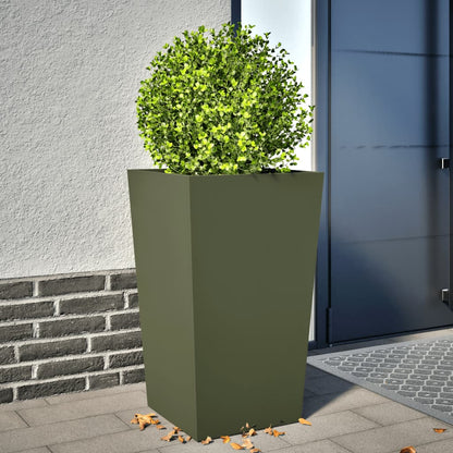 Garden Planter Olive Green Steel
