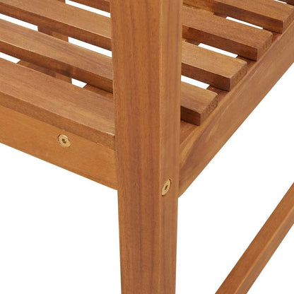 Garden Chair 2 Pcs Brown 50 X 50 X 91Cm Solid Acacia Wood