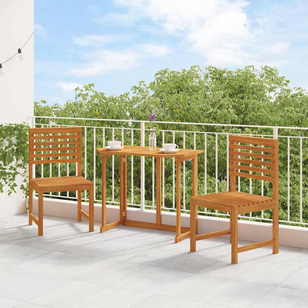Garden Chair 2 Pcs Brown 50 X 50 X 91Cm Solid Acacia Wood