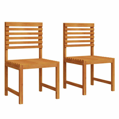 Garden Chair 2 Pcs Brown 50 X 50 X 91Cm Solid Acacia Wood