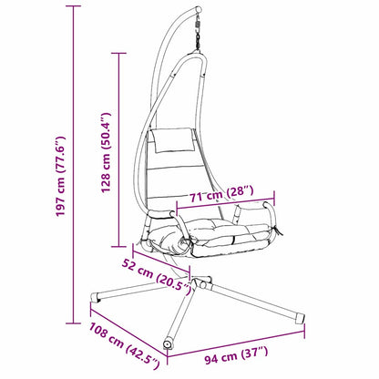 Hanging Egg Chair Folding 94 X 107 X 196.5 Cm Steel