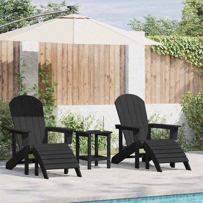 Garden Chair 3 Pcs Navy Polyethylene