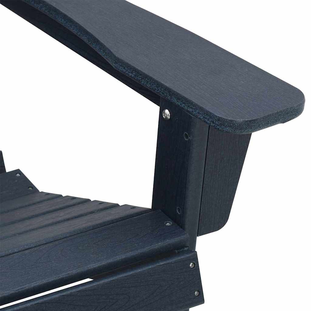 Garden Chair 3 Pcs Navy Polyethylene