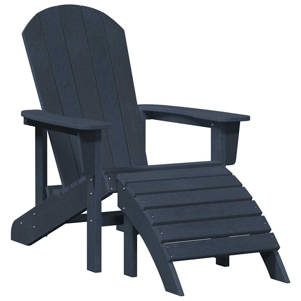Garden Chair 3 Pcs Navy Polyethylene