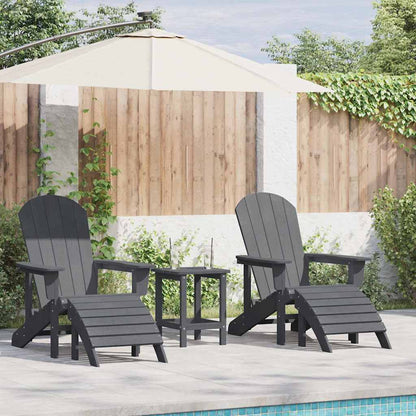 Garden Chair 3 Pcs Navy Polyethylene