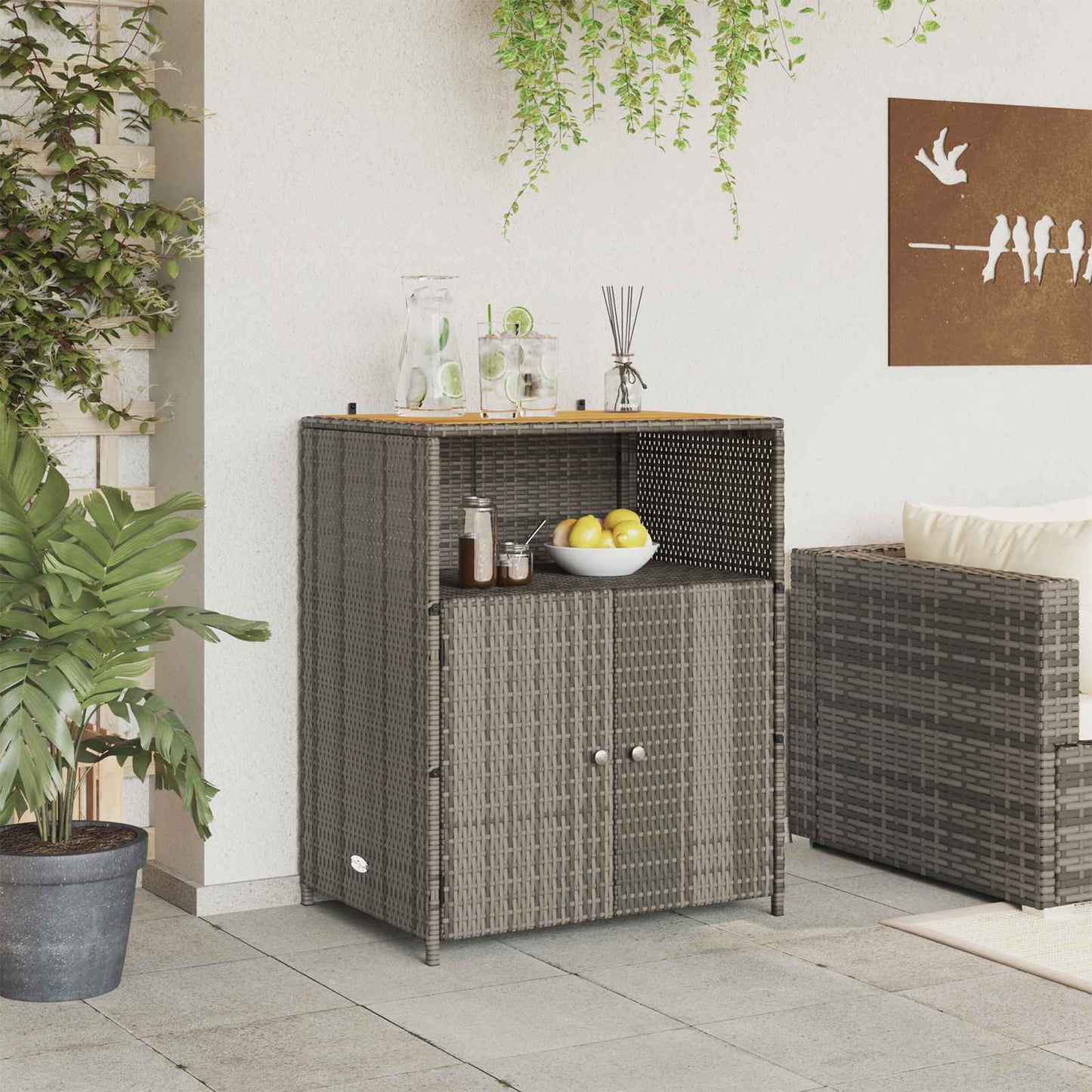 Cabinet 70 X 50 X 87 Cm Polyester And Roly Ratten