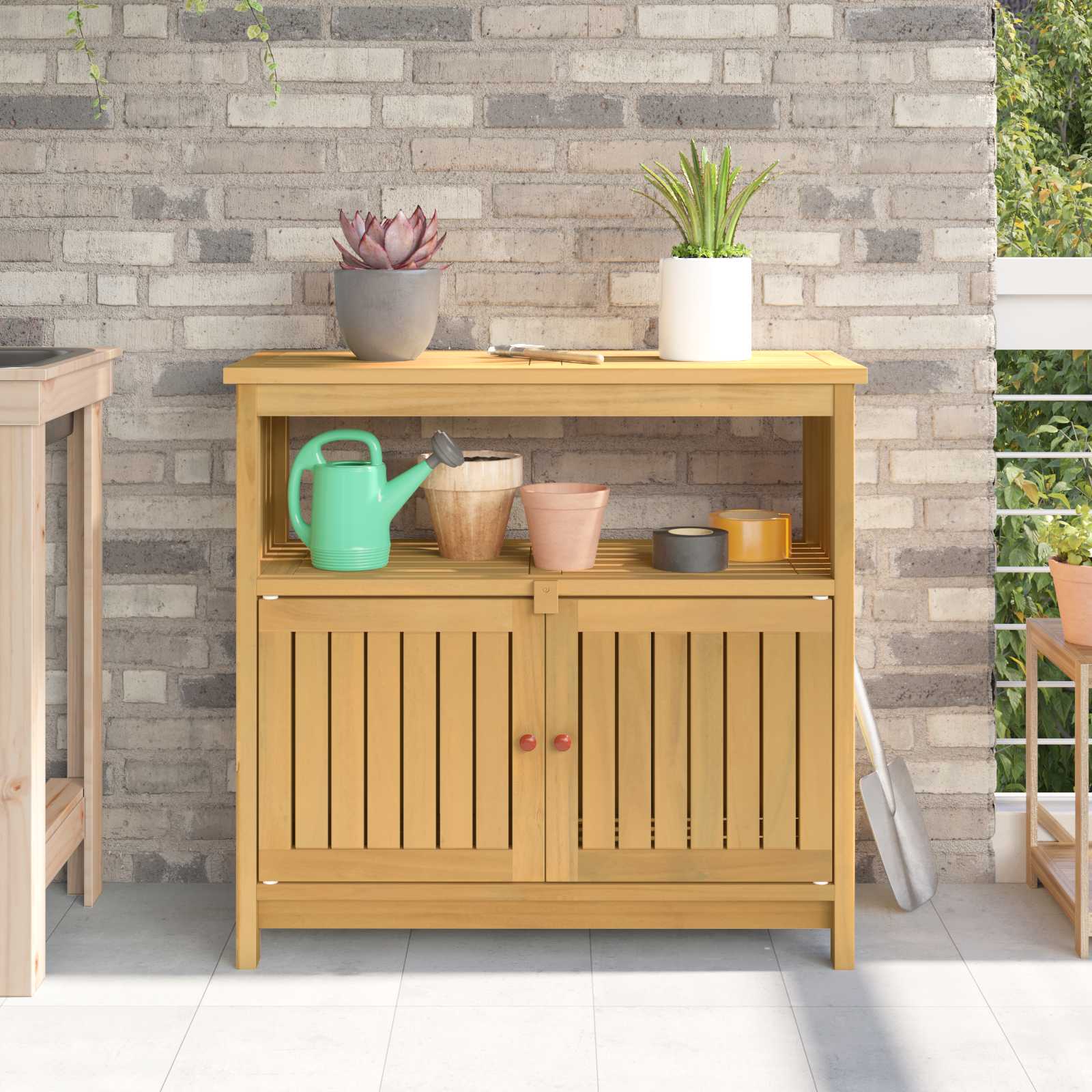 Patio Console Table Solid Wood Acacia