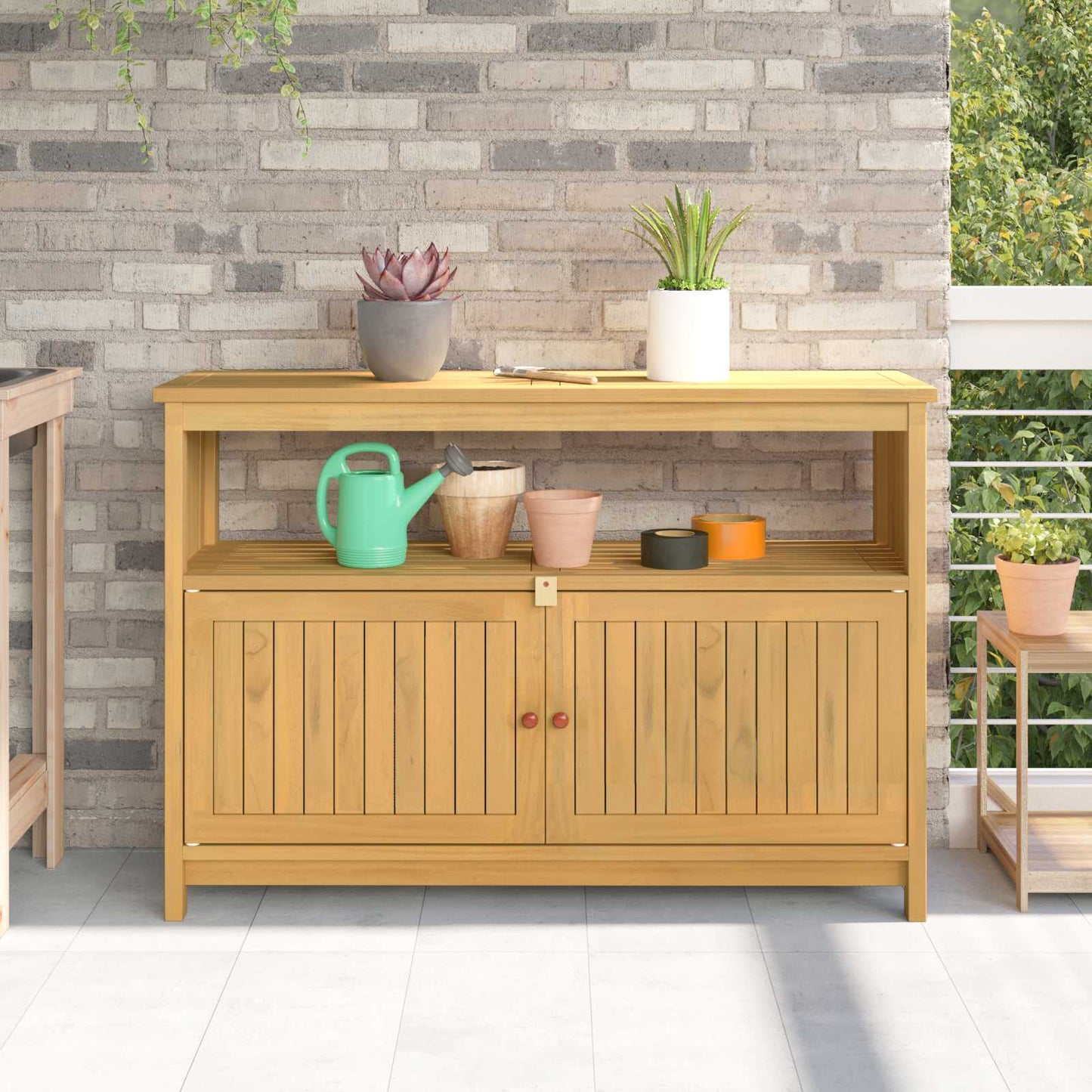 Patio Console Table Solid Wood Acacia