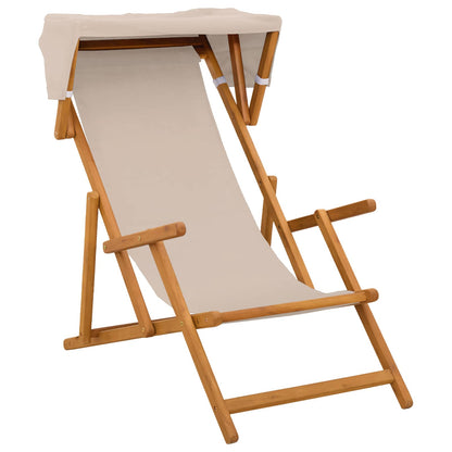 Deck Chair 3 Position Solid Eucalyptus Wood