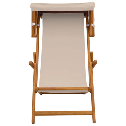Deck Chair 3 Position Solid Eucalyptus Wood