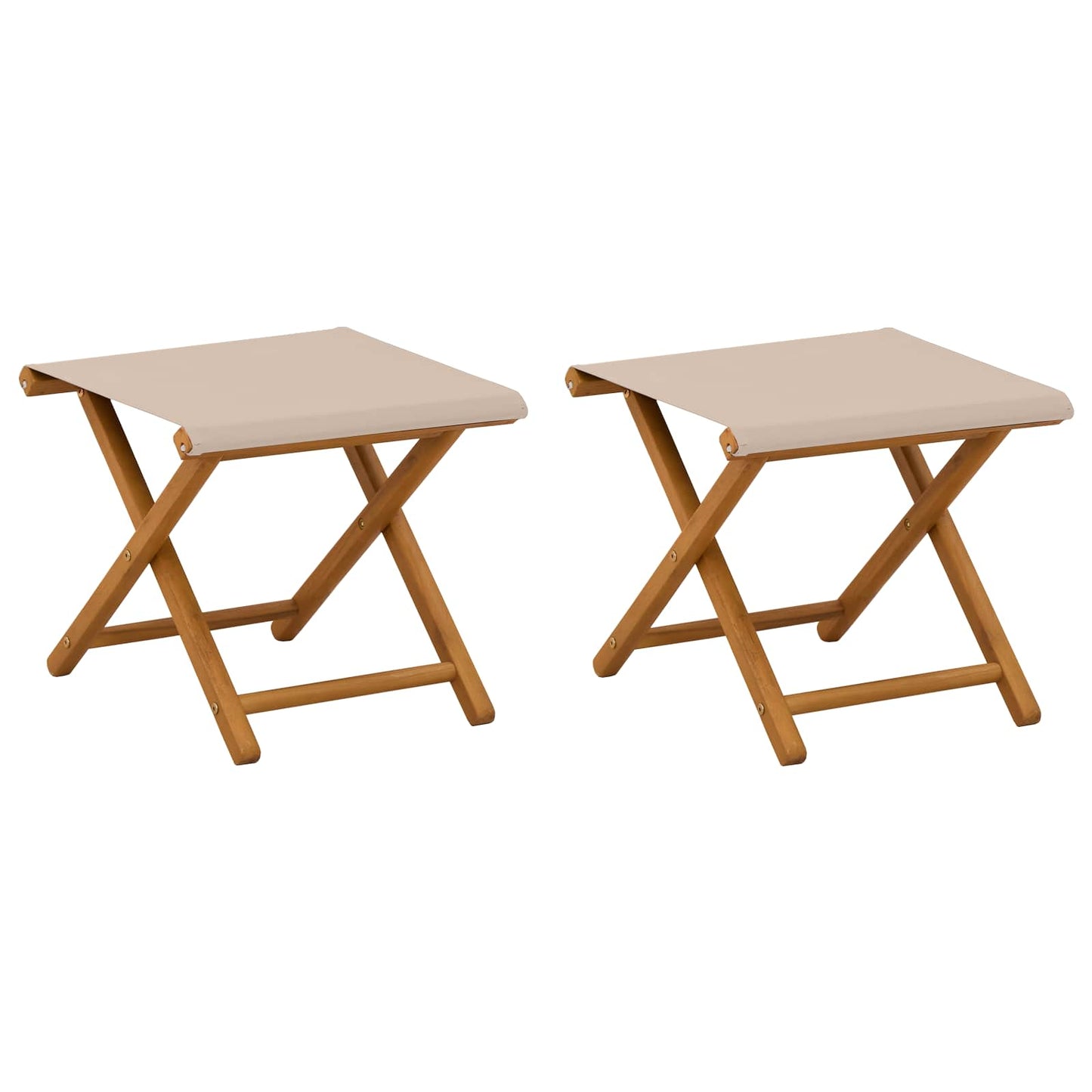 Deck Chair 2 Pcs Solid Eucalyptus Wood