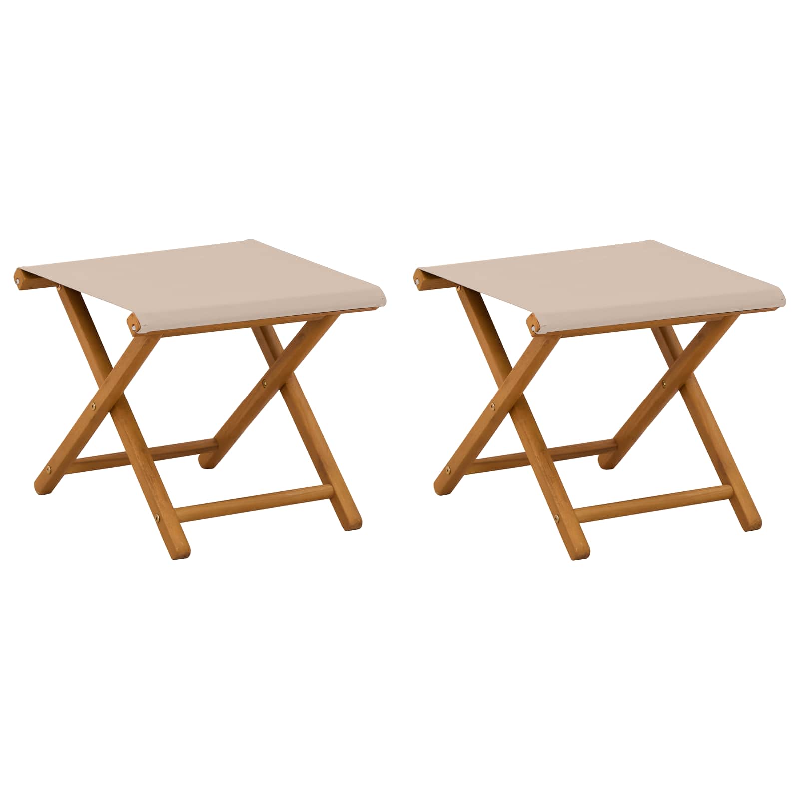 Deck Chair 2 Pcs Solid Eucalyptus Wood