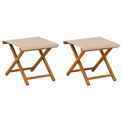 Deck Chair 2 Pcs Solid Eucalyptus Wood