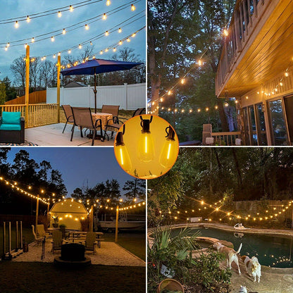 Outdoor LED String Lights with Remote, ST38, Waterproof, 100–200ft