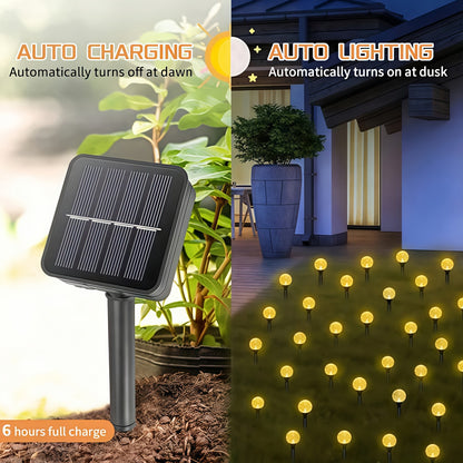 Solar Bubble Ball Lawn Lights, 30–50 LEDs, 8 Modes, IPX4