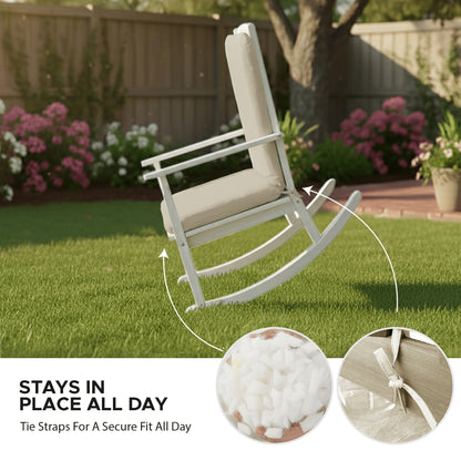 Thick Adirondack Chair Cushion, Shredded Foam, UV Protected, 2-Set