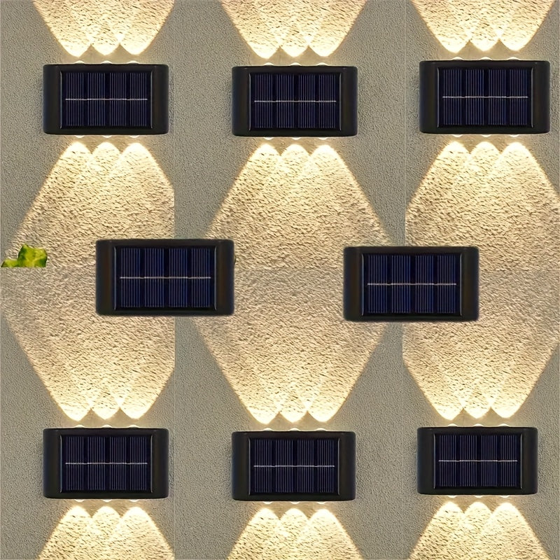 Solar Outdoor Wall Lights, Auto On/Off Sensor, IP44, 4-Pack