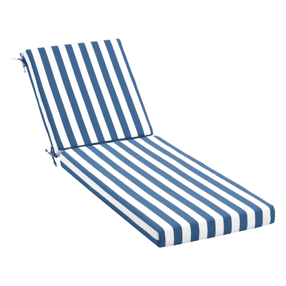 Striped Outdoor Lounge Cushion, Waterproof, Removable Cover, 10 Colours