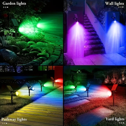 Solar Landscape Spotlights, 18 LEDs, IP44, 3-Level Dimming
