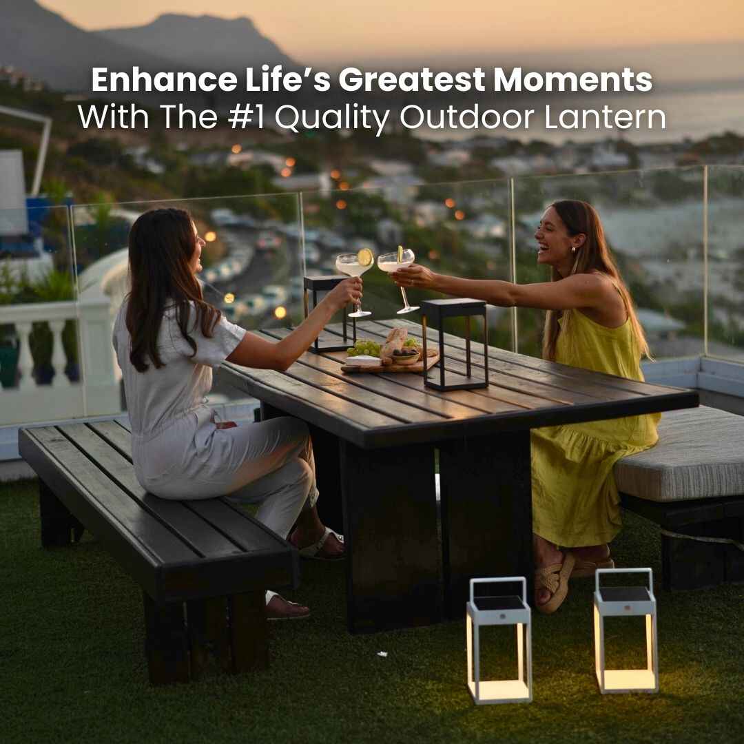 Solar Metal Lantern with Touch Control, Aluminium, 2 Colours