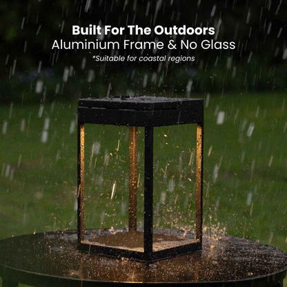 Solar Metal Lantern with Touch Control, Aluminium, 2 Colours