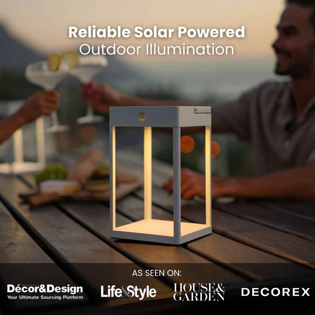 Solar Metal Lantern with Touch Control, Aluminium, 2 Colours