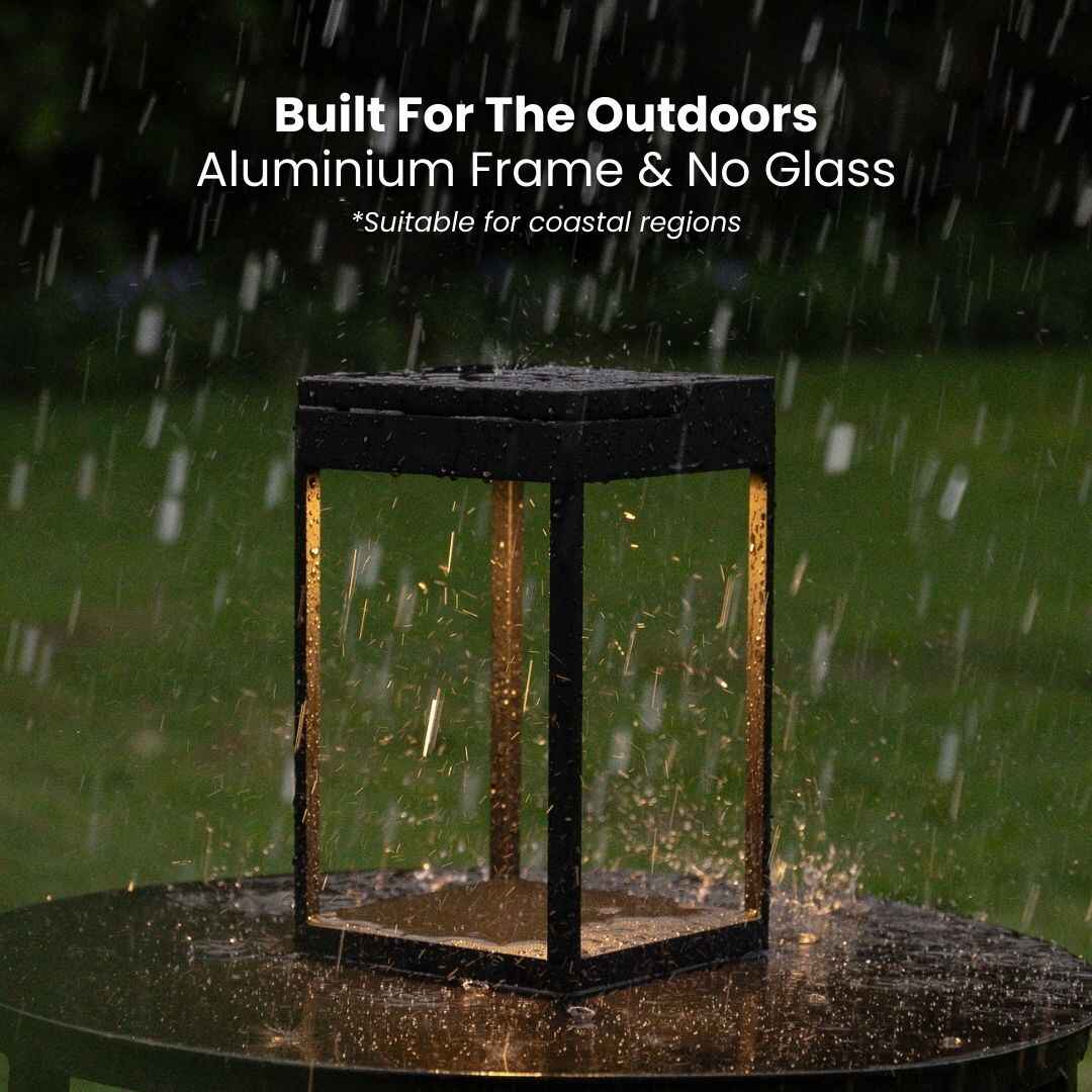Solar Metal Lantern with Touch Control, Aluminium, 2 Colours