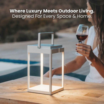 Solar Metal Lantern with Touch Control, Aluminium, 2 Colours