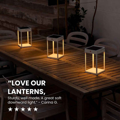 Solar Metal Lantern with Touch Control, Aluminium, 2 Colours