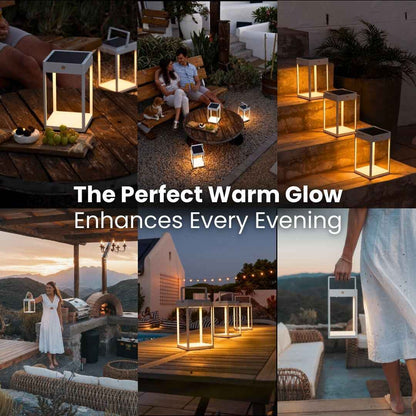 Solar Metal Lantern with Touch Control, Aluminium, 2 Colours