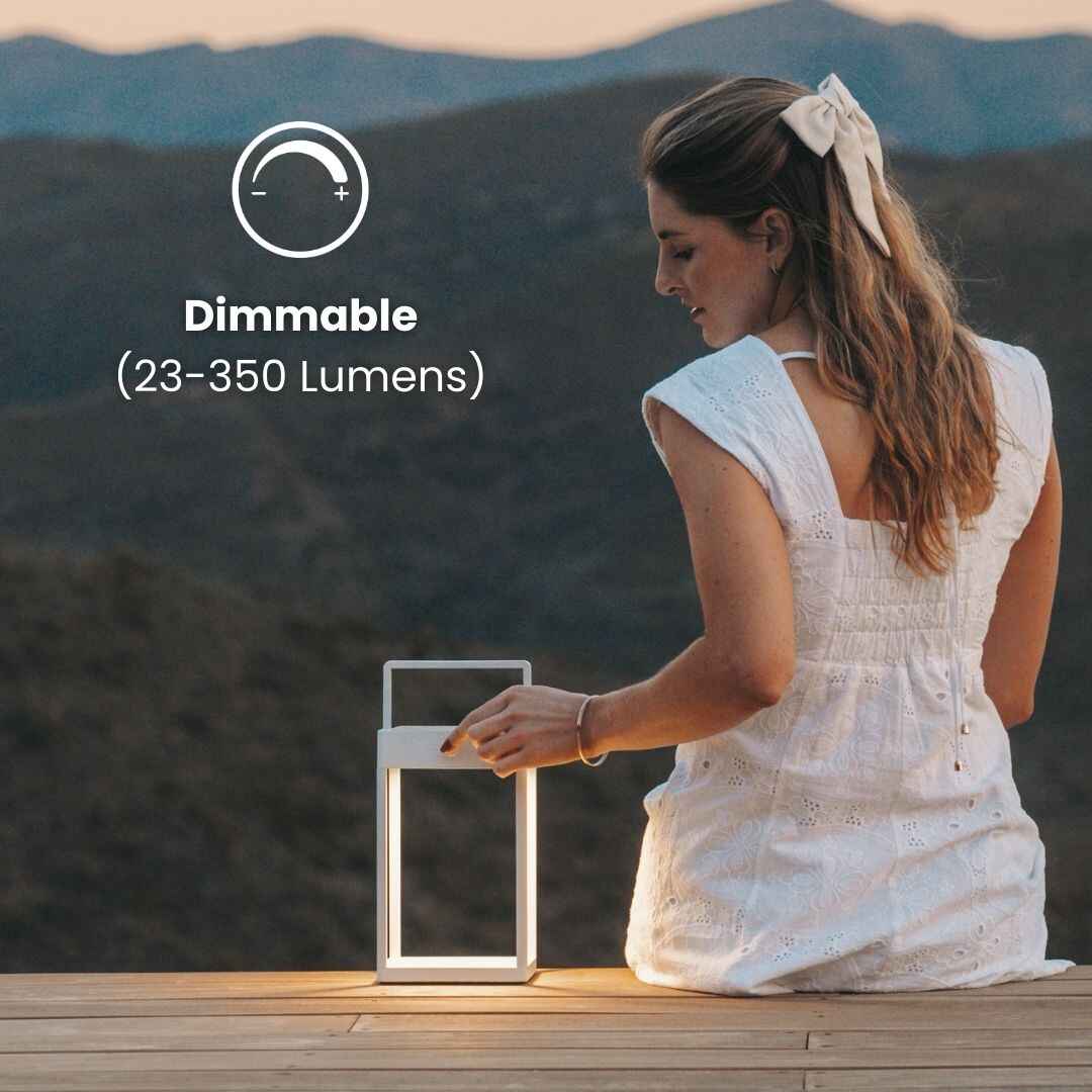 Solar Metal Lantern with Touch Control, Aluminium, 2 Colours