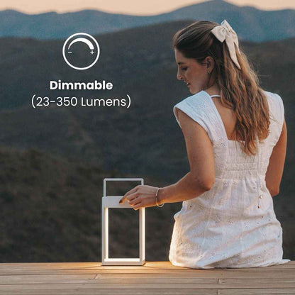 Solar Metal Lantern with Touch Control, Aluminium, 2 Colours