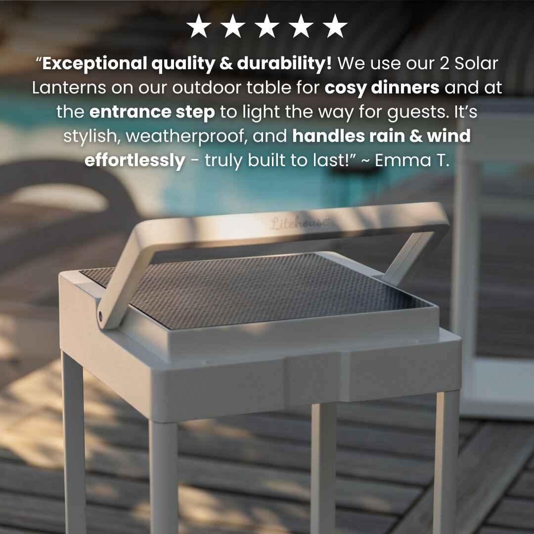 Solar Metal Lantern with Touch Control, Aluminium, 2 Colours