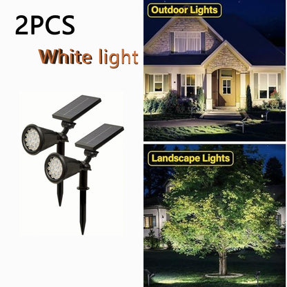 Solar Landscape Spotlights, 18 LEDs, IP44, 3-Level Dimming