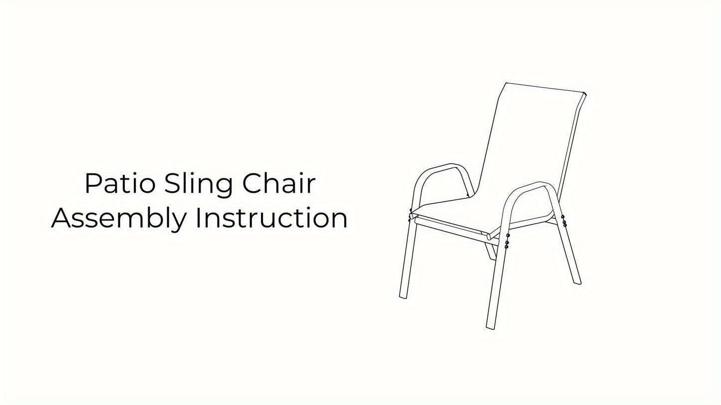Outdoor Patio Dining Chairs, Textilene, High Back, Set of 2–6
