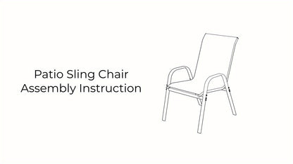 Outdoor Patio Dining Chairs, Textilene, High Back, Set of 2–6