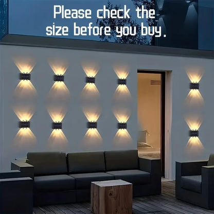 Solar Outdoor Wall Lights, Auto On/Off Sensor, IP44, 4-Pack