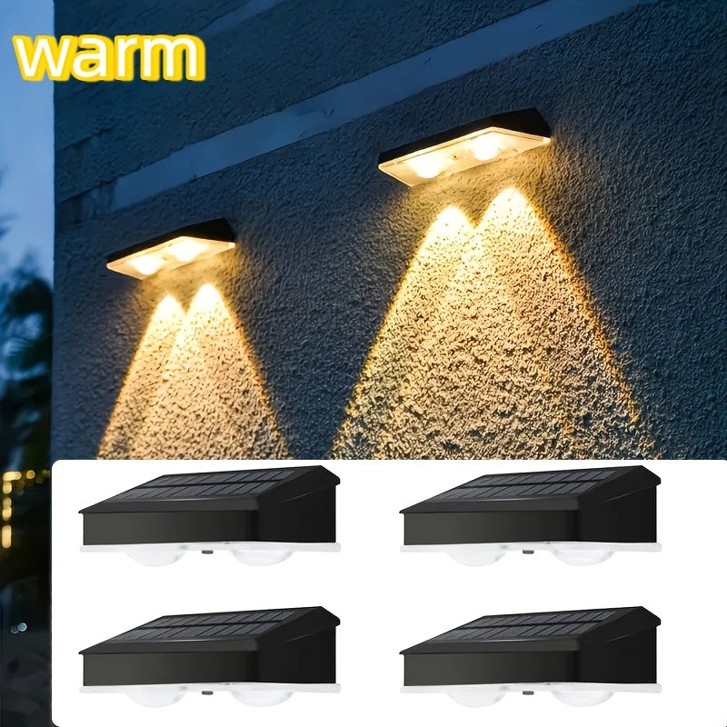 Solar Fence & Post Cap Lamps, Dual Colour LED, 8-Pack
