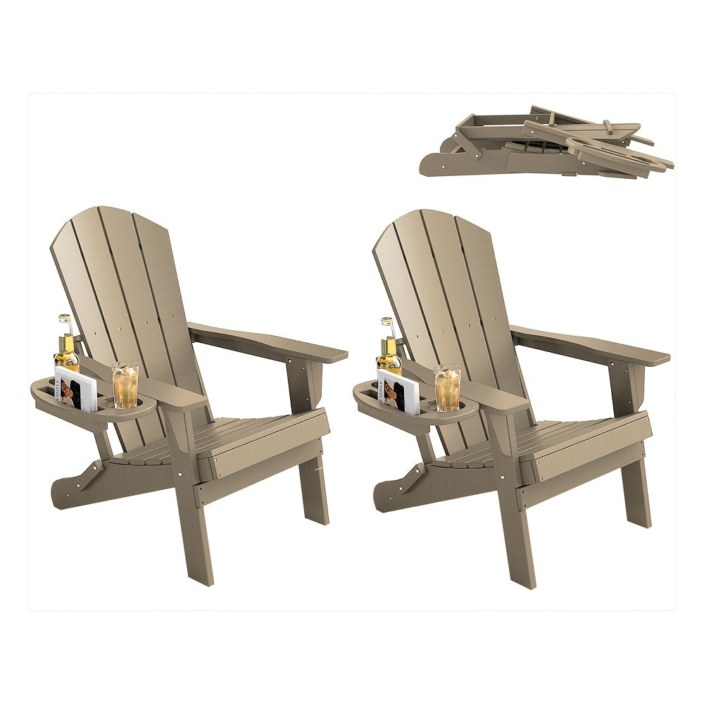 HDPE Adirondack Chair with Ottoman, Adjustable, All-Weather