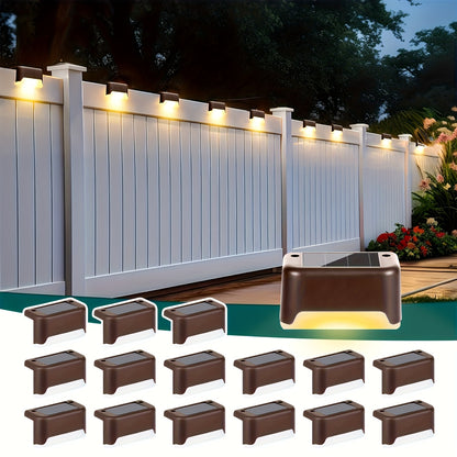 Solar LED Deck Lights, Auto On/Off, 12-Hour Runtime, Multi-Pack