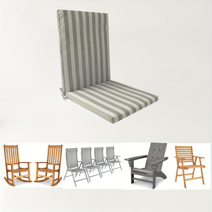 High-Back Chair Cushion, Striped, Foldable, 4 Colour Options