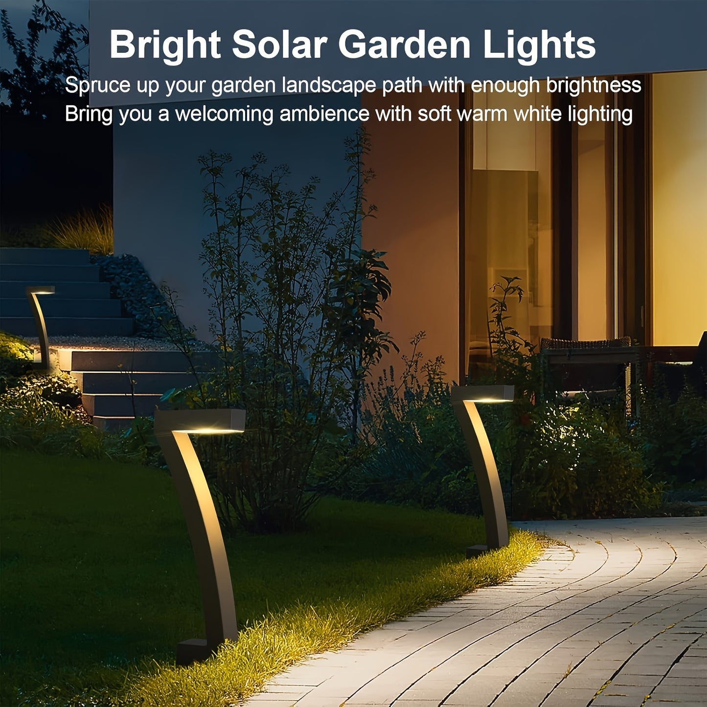 Solar Pathway Lights, IPX5, Bright LED, 4, 6 or 8-Pack