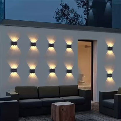 Solar Outdoor Wall Lights, Auto On/Off Sensor, IP44, 4-Pack