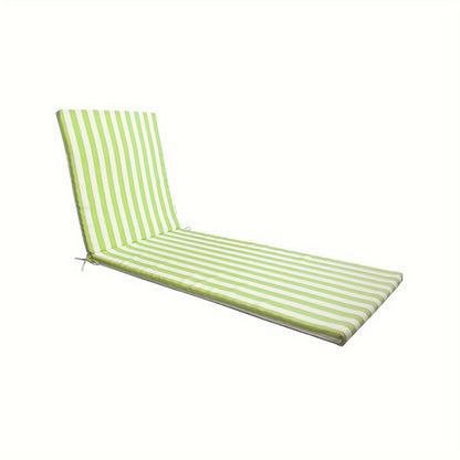 Outdoor Chaise Lounge Cushion, Striped, Waterproof, 72" × 21"