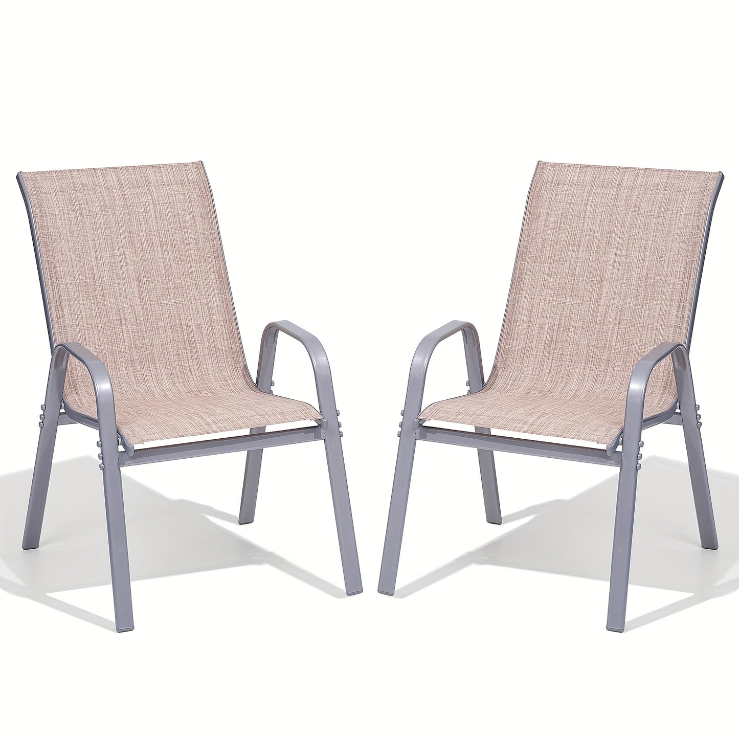 Outdoor Patio Dining Chairs, Textilene, High Back, Set of 2–6