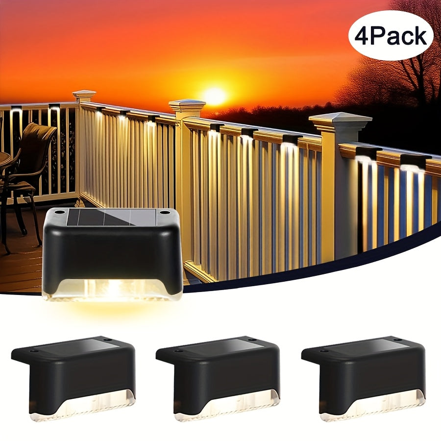 Solar Step & Stair Lights, Warm White LED, 4–30 Pack