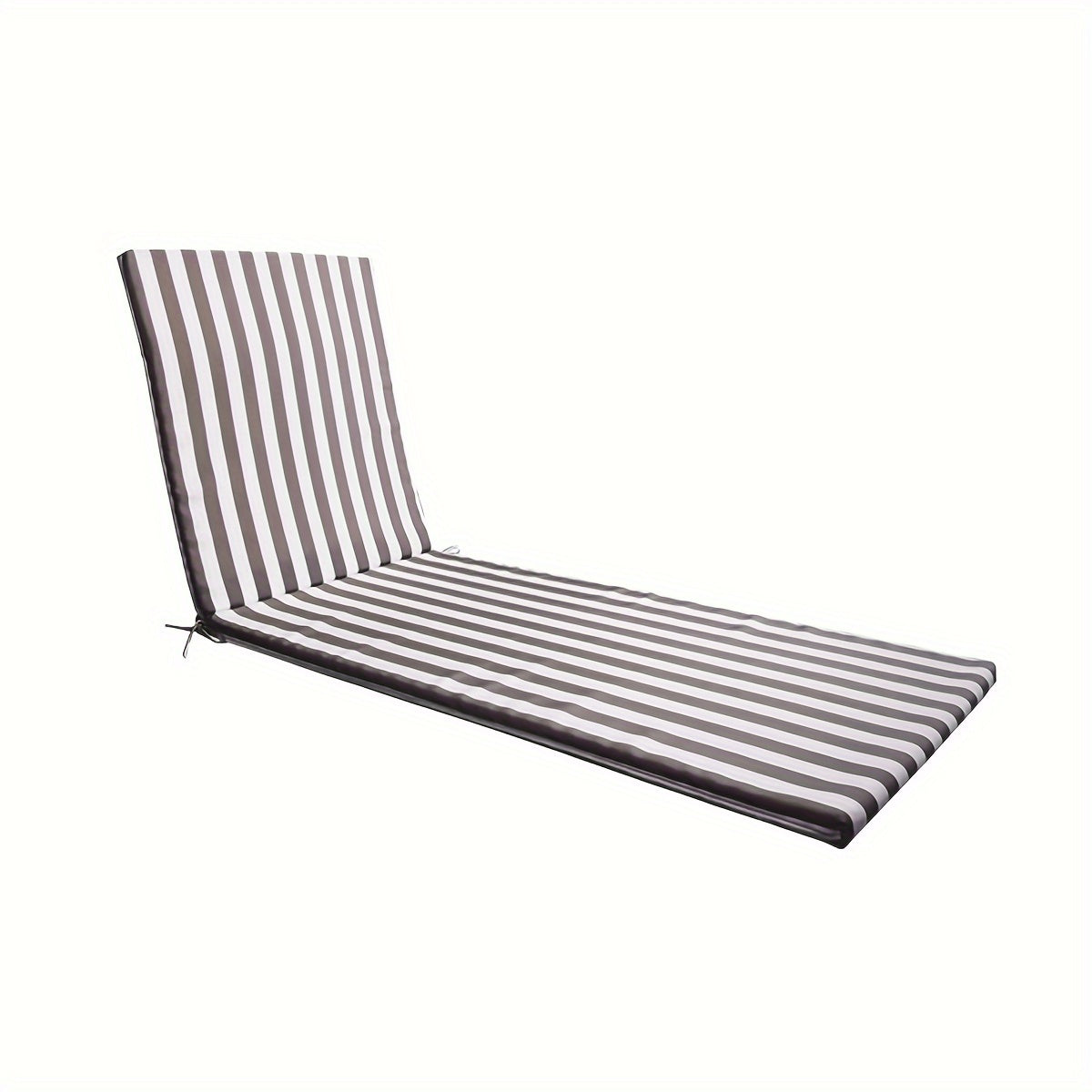 Outdoor Chaise Lounge Cushion, Striped, Waterproof, 72" × 21"