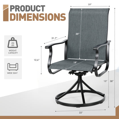 360° Swivel Patio Chairs, UV Resistant, 330 lbs, Set of 2–6