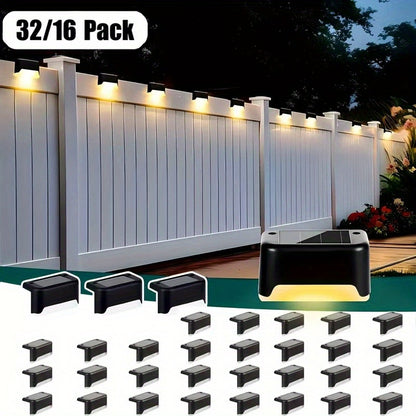 Solar LED Deck Lights, Auto On/Off, 12-Hour Runtime, Multi-Pack