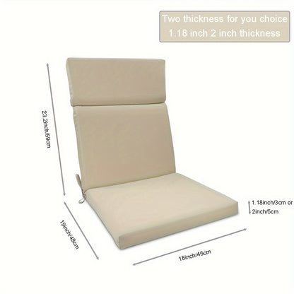 High-Back Rocking Chair Cushion Set, Seat & Back, Ties Included